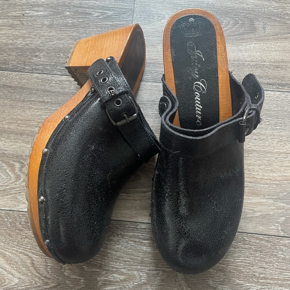 VINTAGE JUICY COUTURE CLOGS SHOES 10 MADE IN ITALY